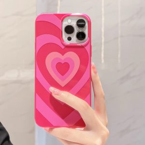 Pink Heart iPhone 14 Pro Max Case