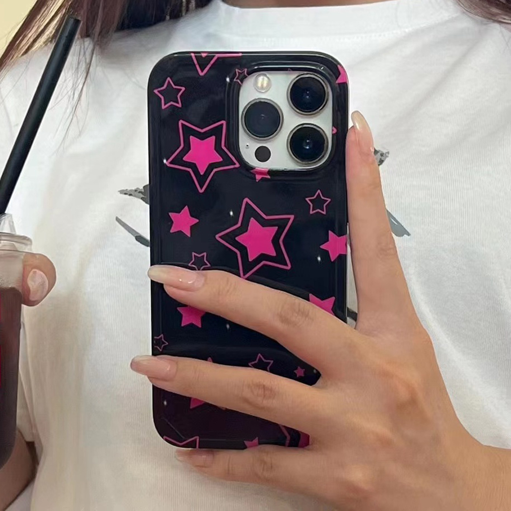 Pink Stars iPhone 14 Pro Max Case