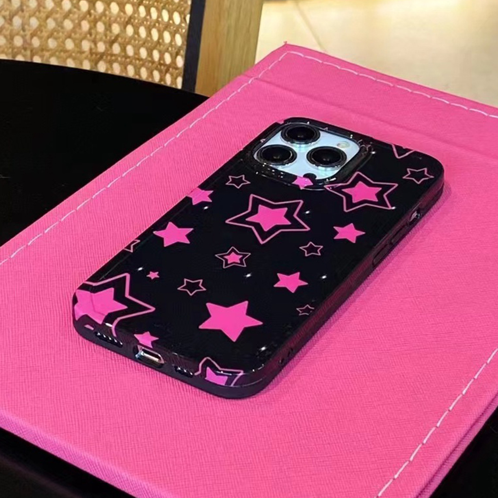 Pink Stars iPhone 14 Pro Max Case