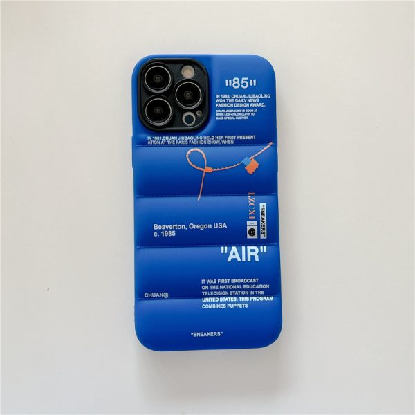 Off White Puffer Blue iPhone Cases