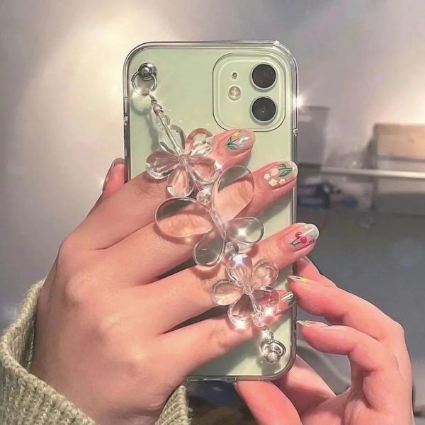 Clear iPhone 12 Case With Floral Chain