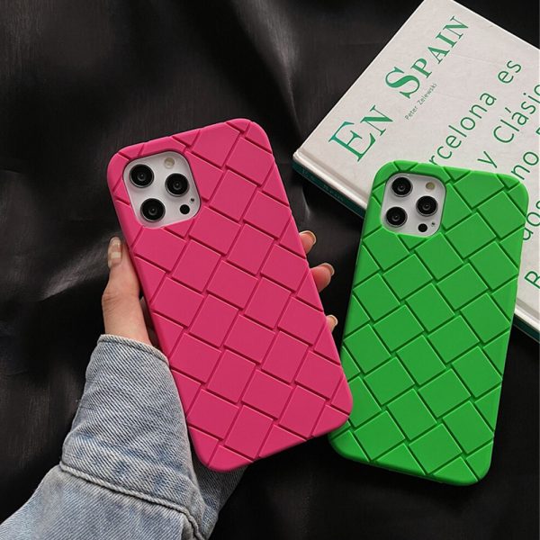 Soft Pink Green Checkered iPhone Case