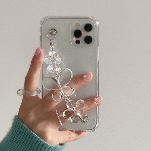 Clear iPhone 12 Pro Max Case With Floral Chain