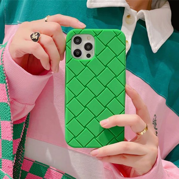 Soft Green Checkered iPhone Case
