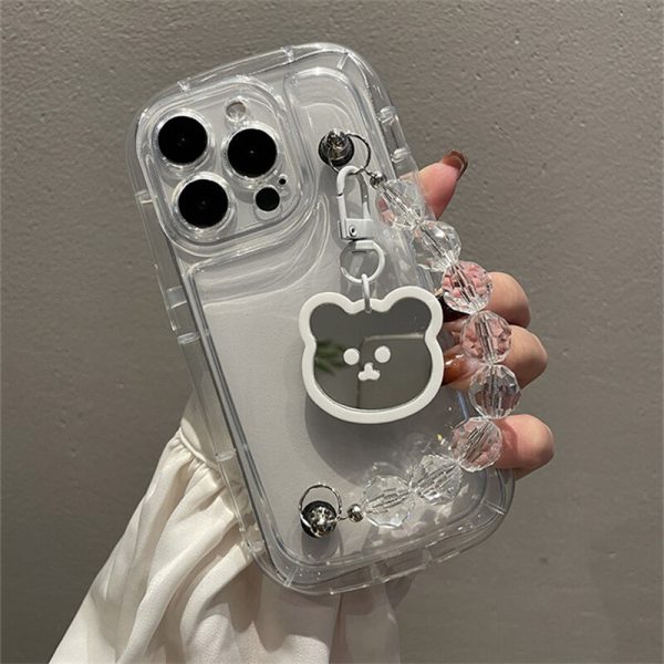 Teddy Bear Chain Clear iPhone 14 Pro Max Case
