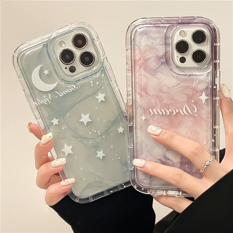 Lovecases White Stars & Moons Glitter Case - For iPhone 15 Pro Max