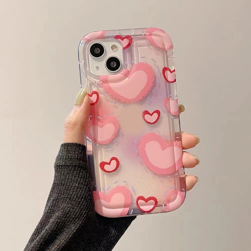 Pink Heart Painting iPhone Case | FinishifyStore