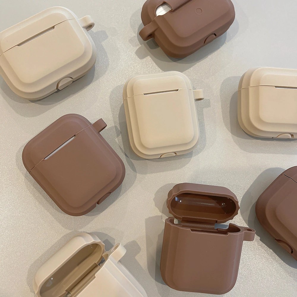 Soft Matte Brown AirPods Cases