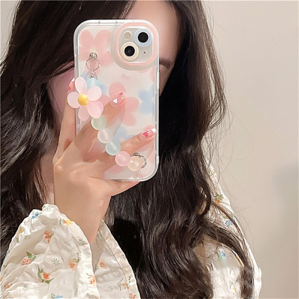 iPhone 13 Pink Flowers Case