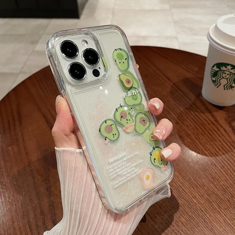 Glitter Avocado iPhone 13 Pro Max Case