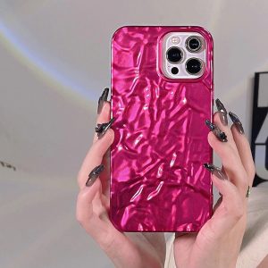 Liquid Pink Metal iPhone Case
