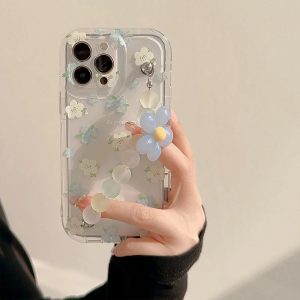 Blue Floral iPhone 14 Pro Case