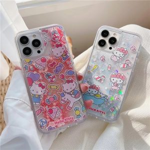 Hello Kitty Glitter iPhone 14 Pro Max Cases